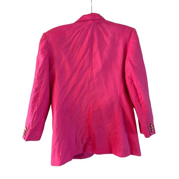 Vintage Brooks Brothers Women’s 100% Linen Blazer Pink 1 Button Size 8 USA - Picture 3 of 6
